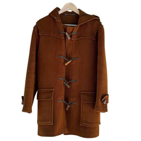 Burberry Wool Duffel Coat Jacket Made in England Size M 100% Wool Unlined - Picture 1 of 11